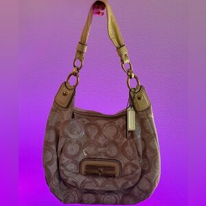 Coach Kristen Pink and Cream Sequin Op Art Hobo bag (style no. 16791)